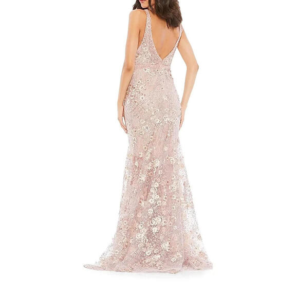 NWT, Mac Duggal Embroidered Floral Modified A-Line Gown Size 10 #LD137 - Picture 3 of 9